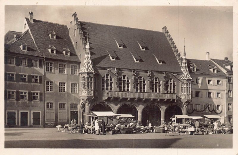 Germany 1934 Freiburg i Br Kaufhaus House Market vintage postcard