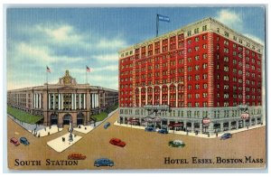 c1940's Hotel Essex & South Station Restaurant Boston Massachusetts MA Postcard