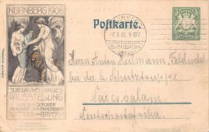 NUERNBERG BAVARIA GERMANY EXPOSITION EXPO CANCEL POSTAL CARD POSTCARD 1906