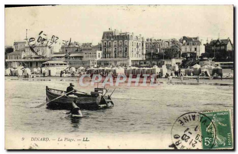 Old Postcard Dinard The Beach