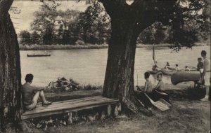 Raritan? Sunnyside Stanton Station New Jersey NJ Canoes 1930s Postcard