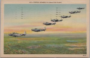 Military, WWII, Torpedo Bombers in Formation-1942 Soldiers Mail