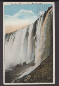 New York NIAGARA FALLS - Horseshoe Falls from Below pm1924 ~ WB