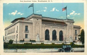 Pan-American Union, Washington, D. C., 1920s Car Vintage Postcard