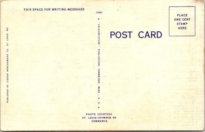 MO Missouri GIANT PANDA BEAR~HAPPY St Louis Zoo ca1940's Linen ANIMAL Postcard