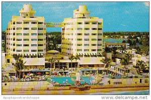 Florida Miami Beach The Sherry Frontenac Hotel With Pool 1953