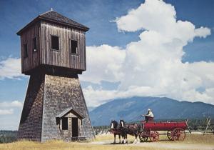 Water Tower Fort Steele BC British Columbia Aerial Unused Vintage Postcard D34