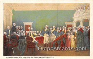 Resignation of Gen Washington Annapolis, Dec 23, 1783 Patriotic Unused 