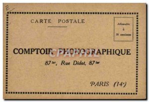 Old Postcard Counter Phonographic Rue Didot Paris TOP Talking Machine