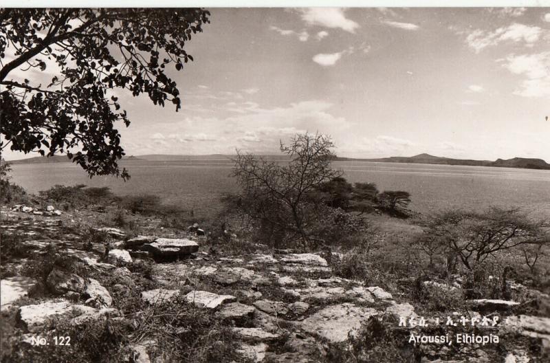 Real Photo Postcard Eastern Africa Ethiopia Aroussi Shala Lake