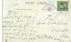 Postcard 1907 Hand Painted Rare Stamp Shakespearean Phrase