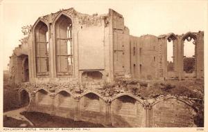 uk336 kenilworth castle interior of banqueting hall  uk