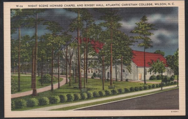 North Carolina clr Howard Chapel Atlantic Christian College, Wilson, N.C unused