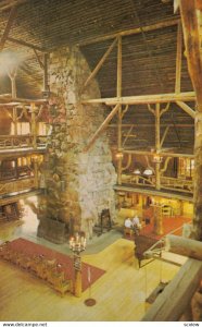 YELLOWSTONE National Park , 1950-60s ; Old Faithful Inn , Fireplace