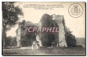 Old Postcard Perigueux Dordogne Ancient Chateau Barriere first castle Foundation