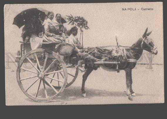 097810 ITALY Napoli Carretto carriage types Vintage PC