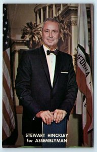 Political STEWART HINCKLEY for ASSEMBLYMAN, California  c1960s Campaign Postcard