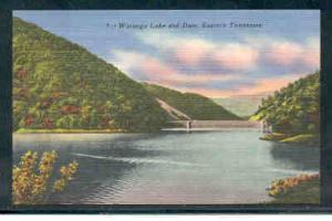 Tennessee colour PC Watauga Lake and Dam, Eastern Tennessee  unused