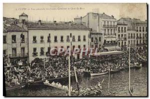 Old Postcard The General view of Cettoises jousts and Quai Bosc