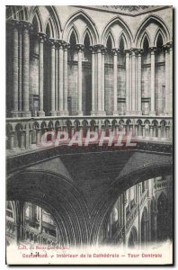 Old Postcard Coutances Interior of the Cathedral Central Tower