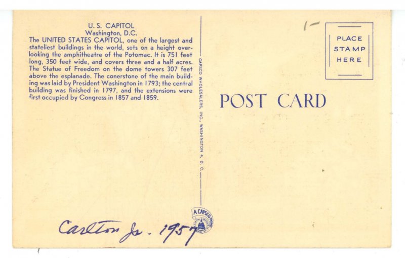 DC - Washington. US Capitol at Cherry Blossom Time