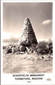 Frashers Fotos RPPC Schieffelin Monument in Tombstone, Arizona