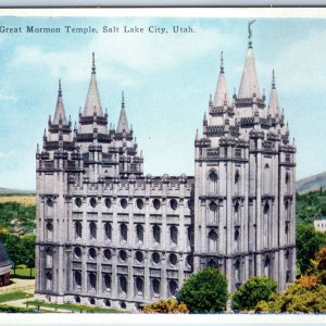 c1930s Salt Lake City, UT Great Mormon Temple Barkalow Bros Carpenter Paper A215