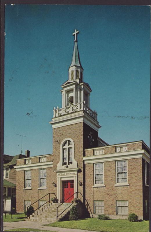 St Paul Lutheran Church,Ironwood,MI Postcard BIN