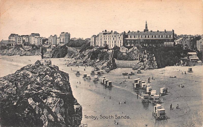 Tenby, South Sands, Wales, Great Britain, Early Postcard, Unused