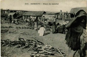 CPA AK Djibouti- Place du marche SOMALIA (831421)