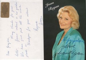 Joan Regan Singer Hand Signed Photo & Club Letter