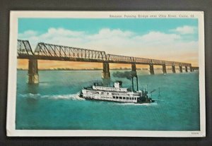 Mint Vintage Cairo Illinois Steamer On Ohio River Postcard