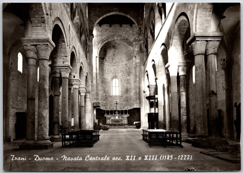 Trani Main Nave XII And XIII Century (1185-1222) Italy Interior Postcard