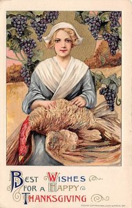 Artist Samuel Schmucker Vintage Thanksgiving Postcard