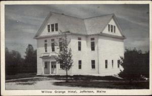 Jefferson ME Willow Grange Hotel c1915 Postcard