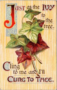 Postcard Greetings  as Ivy to tree Cling to Me and I'll Cling to Thee