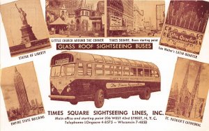 H71/ Advertising Postcard Chrome New York City Bus Sightseeing 6View 53