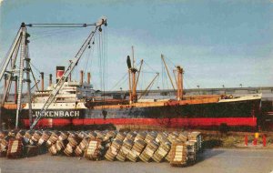 Cotton Dock Freighter Ship Stockton California Union Oil postcard