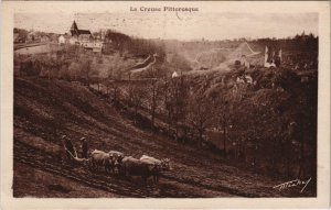 CPA Crozant Les Ruines et le Village FRANCE (1050238)