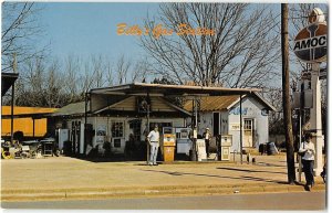 BILLY'S GAS STATION Plains, Georgia Amoco Roadside ca 1970s Vintage Postcard
