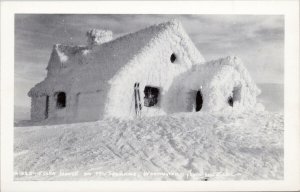 Vista House on Mt. Spokane WA Washington Snow Skis RPPC Postcard E98 *as is