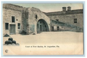 1905 Court of Fort Marion St. Augustine Florida FL Unposted Postcard 