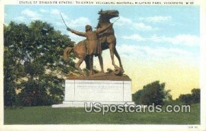Statue of Brigadier General Tilghman in Vicksburg, Mississippi