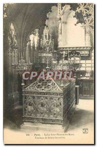 Old Postcard Paris Eglise Saint Etienne du Mont Sainte Tomb Geneviere