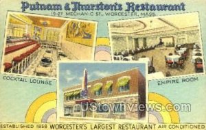 Putnam & Thurston's Restaurant - Worcester, Massachusetts MA  