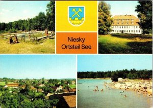 Niesky, Germany  CAMPSITE~POOL~BEACH~HEIDELAND  4X6 Vintage Postcard