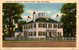 Massachusetts Cape Cod Old House With Widow's Walk