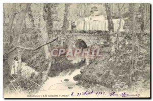 Old Postcard Besancon Cascades of Arcier