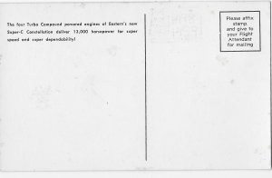 Fly Eastern Air Lines Super C Constellation Airplane Over Miami Beach Florida