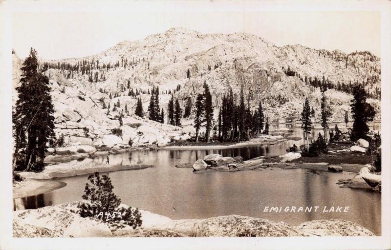 EMIGRANT LAKE CALIFORNIA OR OREGON-REAL PHOTO POSTCARD